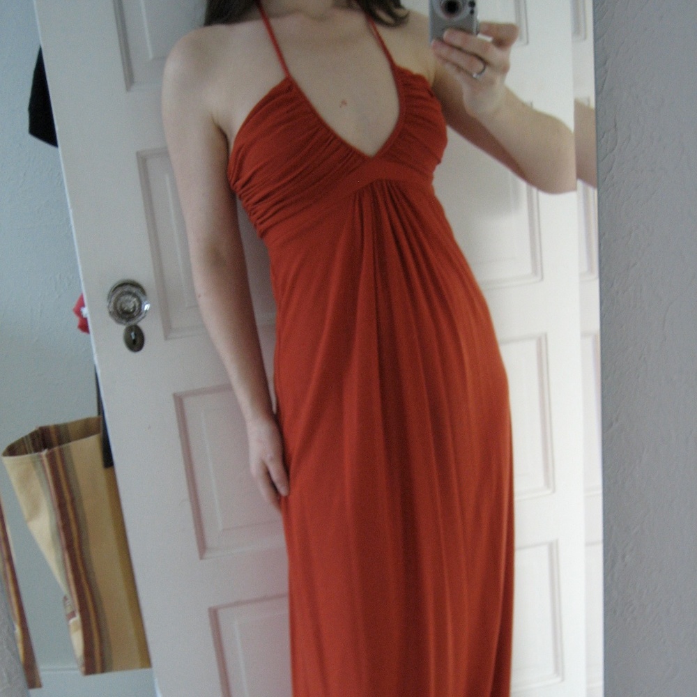 T-Bags Los Angeles orange floor length dress - S